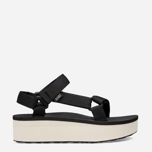 Teva Women's Flatform Platform Universal Sandals, Black/Tan, Size: 8